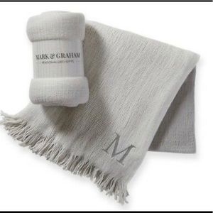 Mark & Graham Grey Throw NWT